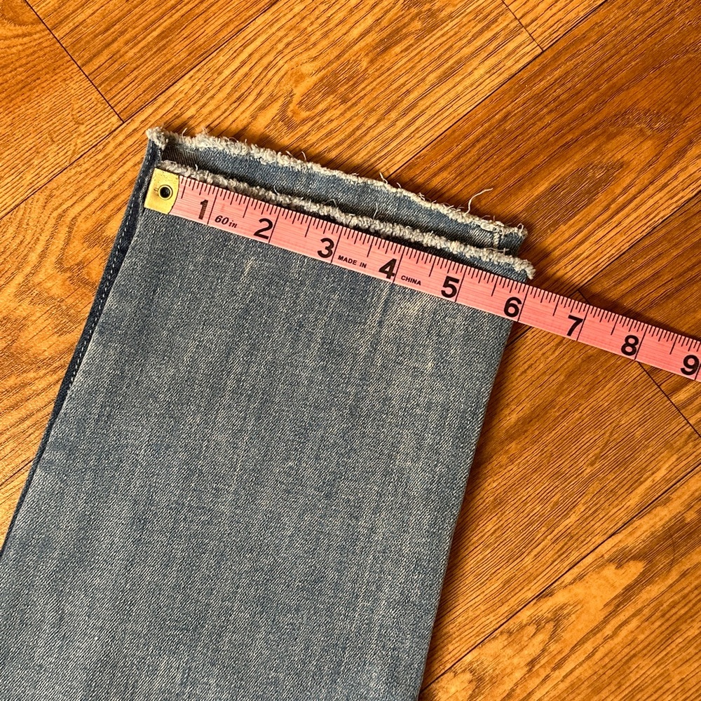 Flying Monkey Mid Rise Skinny Ankle Dark Side Stripe Jeans Size 29 - Picture 12 of 13
